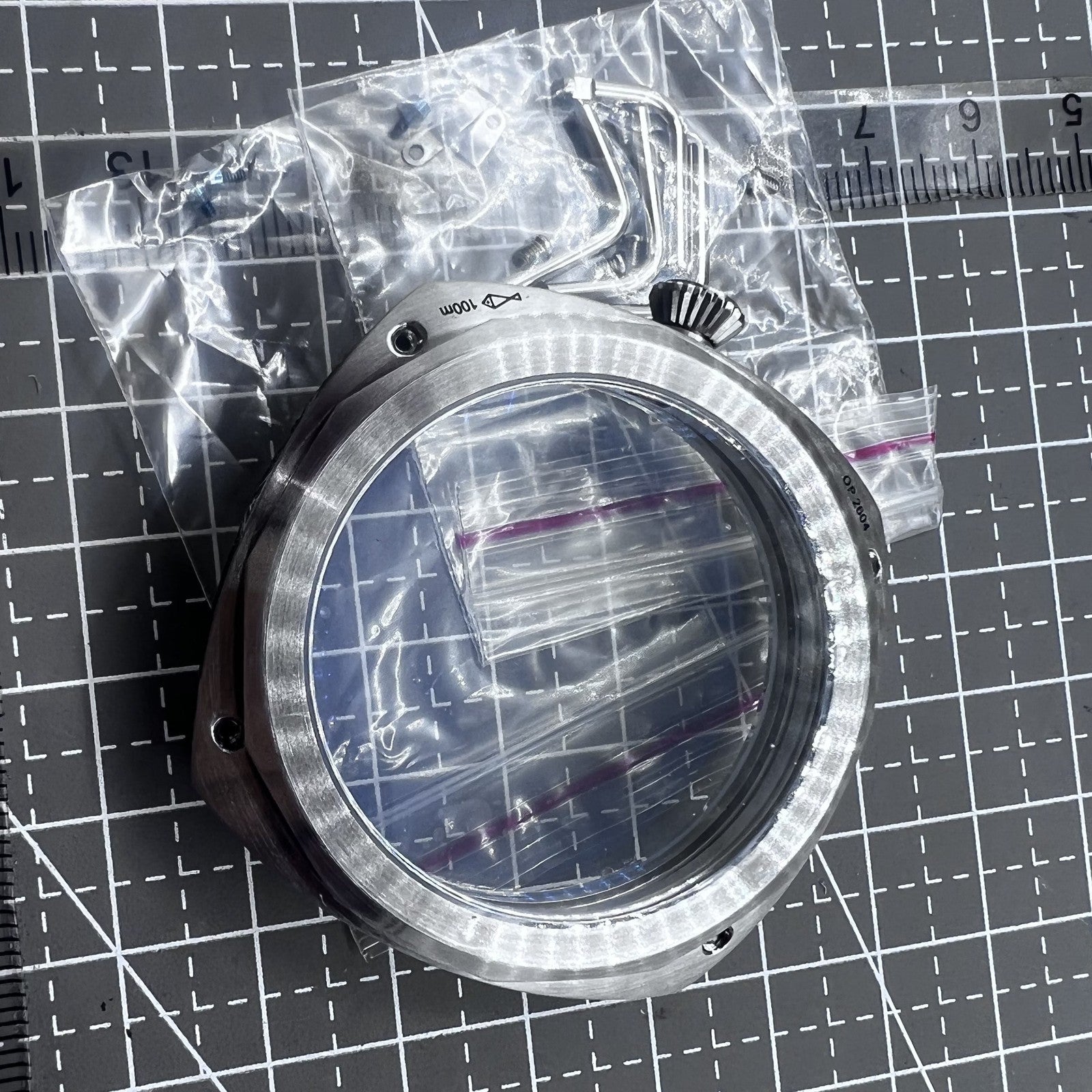 47mm 316L Watch Crystals Carved Watch Case for Seagull ST3600/ST3621/ETA6497/649