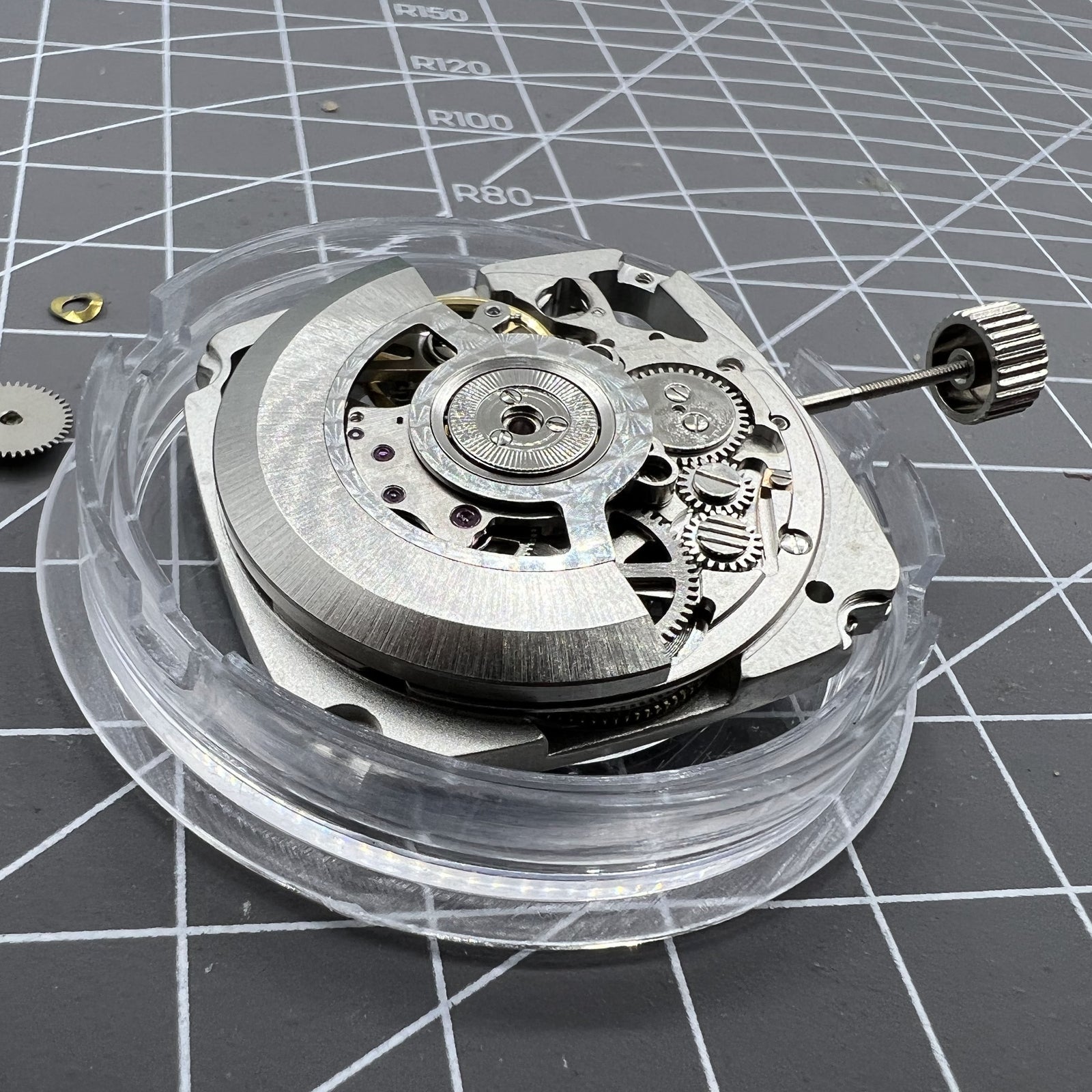 Tianjin Seagull ST25 Square Automatic Mechanical Movement Silver 3 Hands Hollow