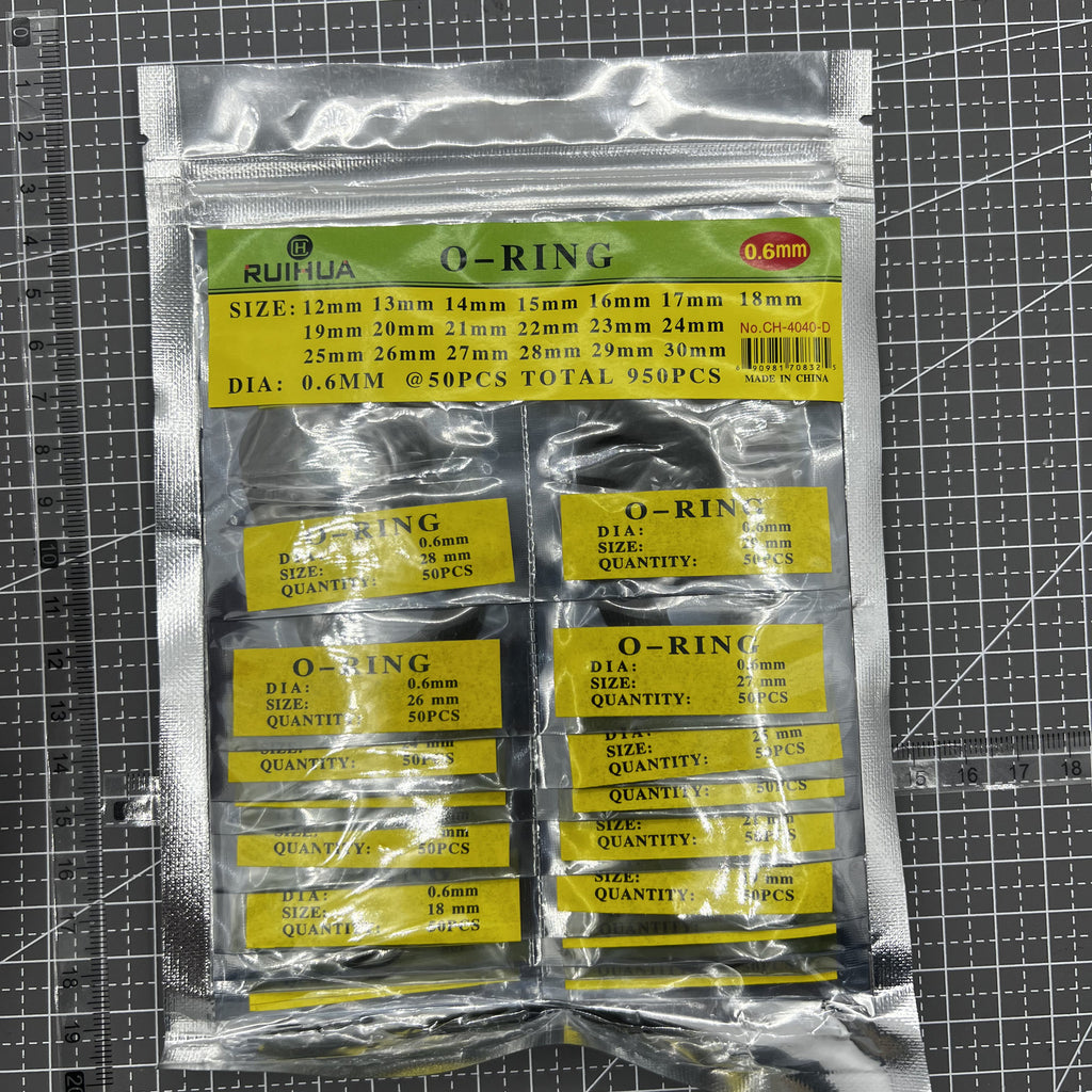 0.6mm(950pcs) Thickness Waterproof Rubber O-Ring Seal Gasket For Watch Back Case