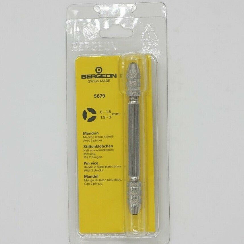 Bergeon 5679 Pin Vice Watchmaker Original Swiss Made Watch Repair Tools