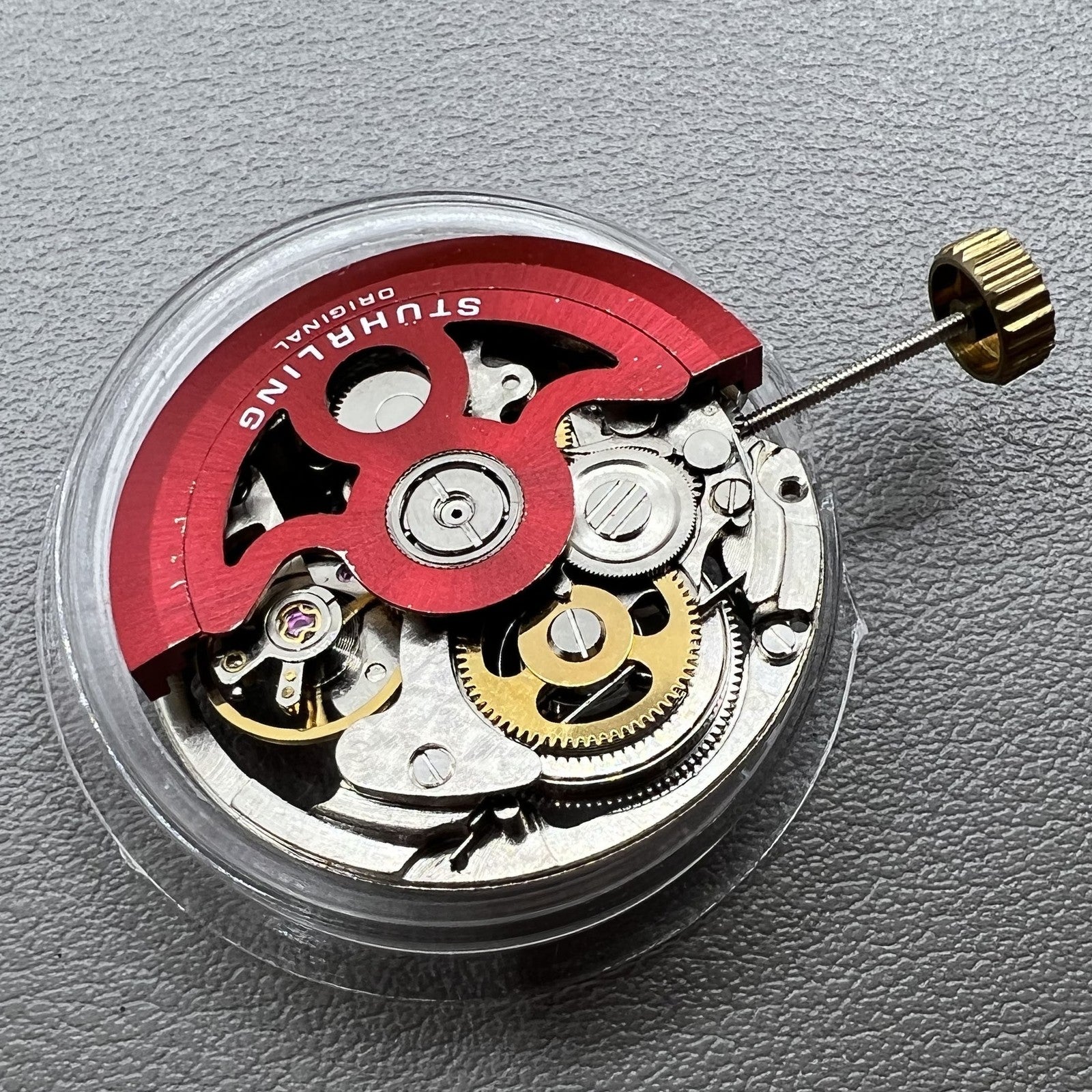 Hollow Hangzhou 2189 Automatic Mechanical Movement Red Rotor 3 Hands