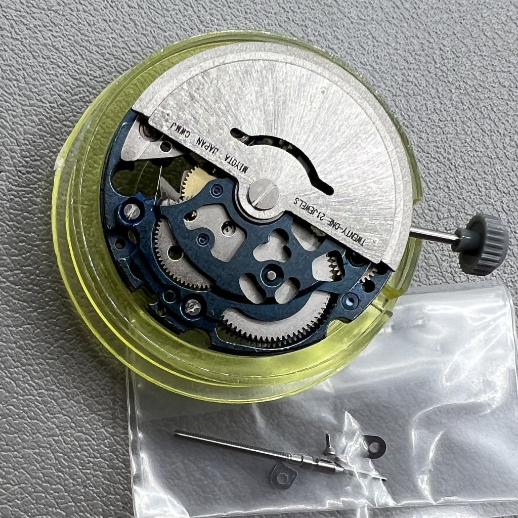 Genuine Miyota 8N24 Blue Hollow Automatic Mechanical Movement