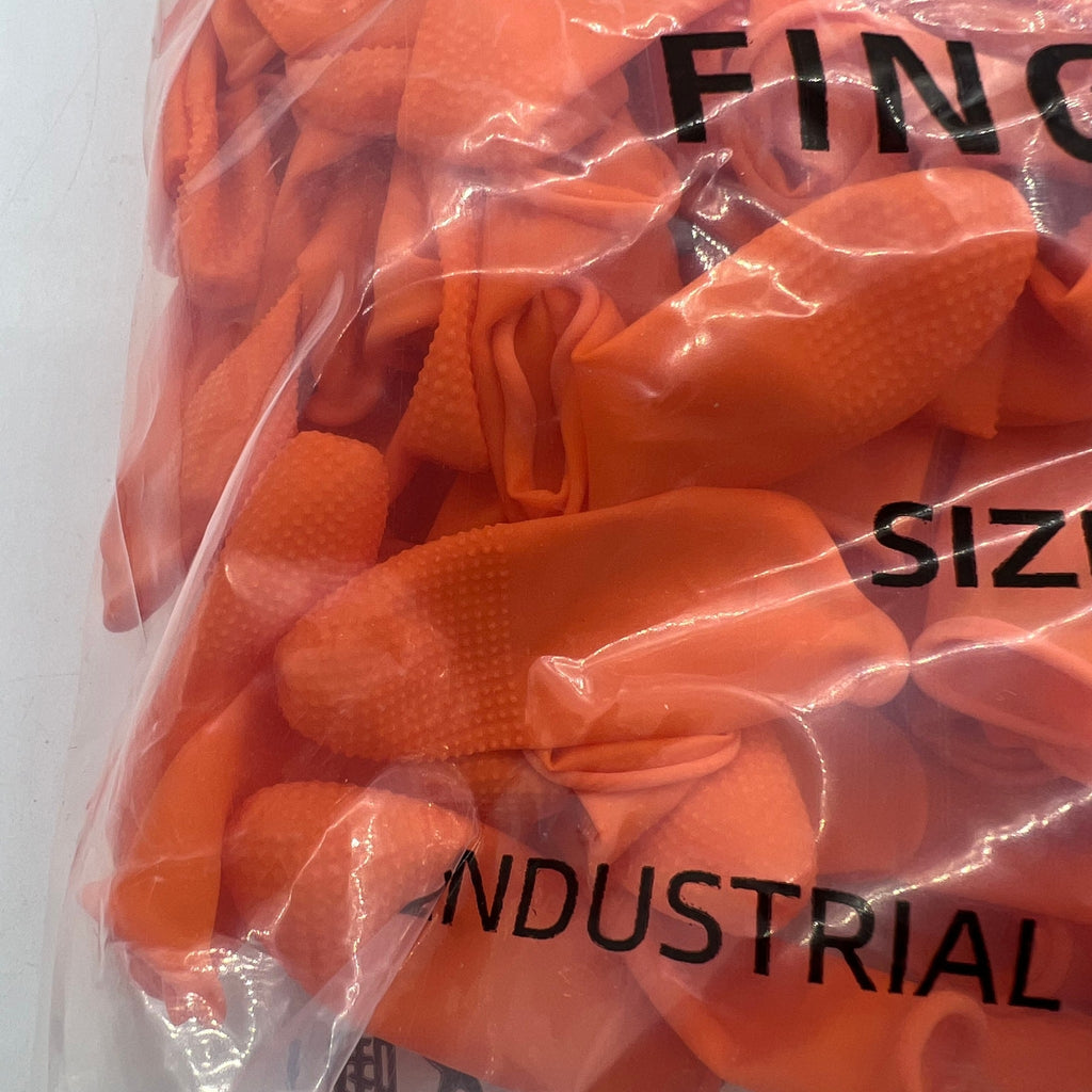 100 PIECES Size M Non-Slip Natural Rubber Disposable Latex Finger Cots Sets