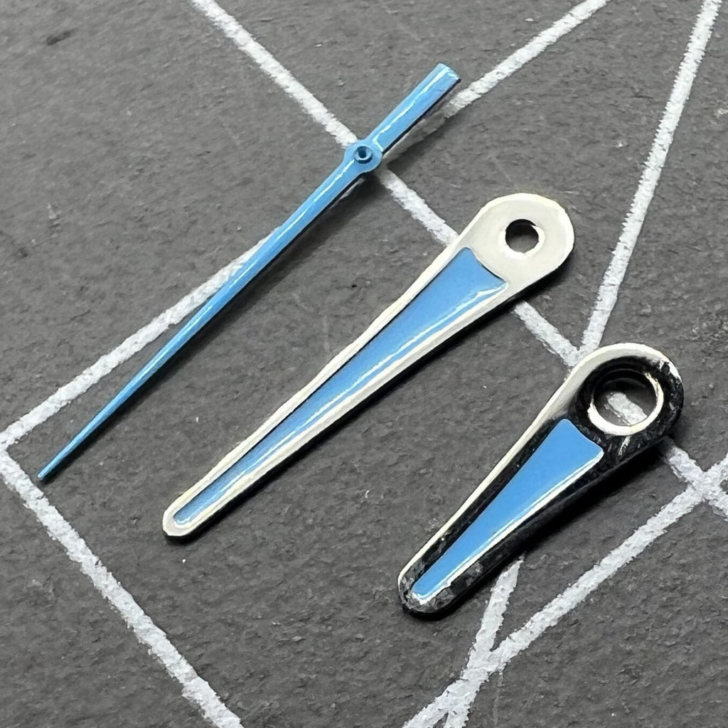 2 Sets/Pack Blue Painted Sets of Watch Hands for Miyota 2035 Movement