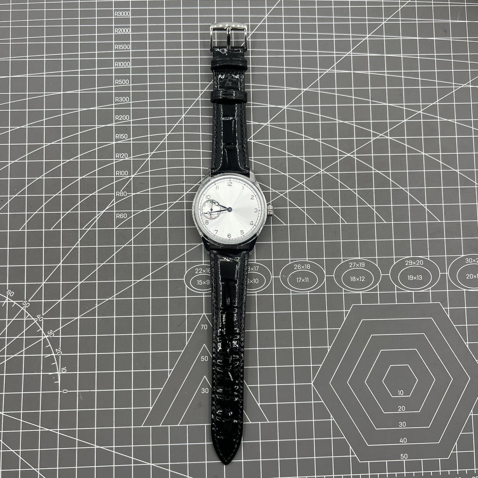 42mm Men Watch Manual Chain Up Seagull ST3600 Mechanical Movement White Dial