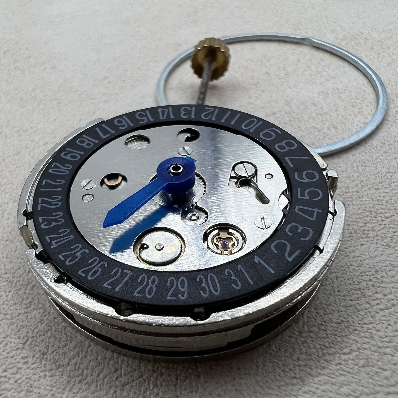 Mechanical Movement Black Dial Day Date Calendar At 6 for 2813 Movement