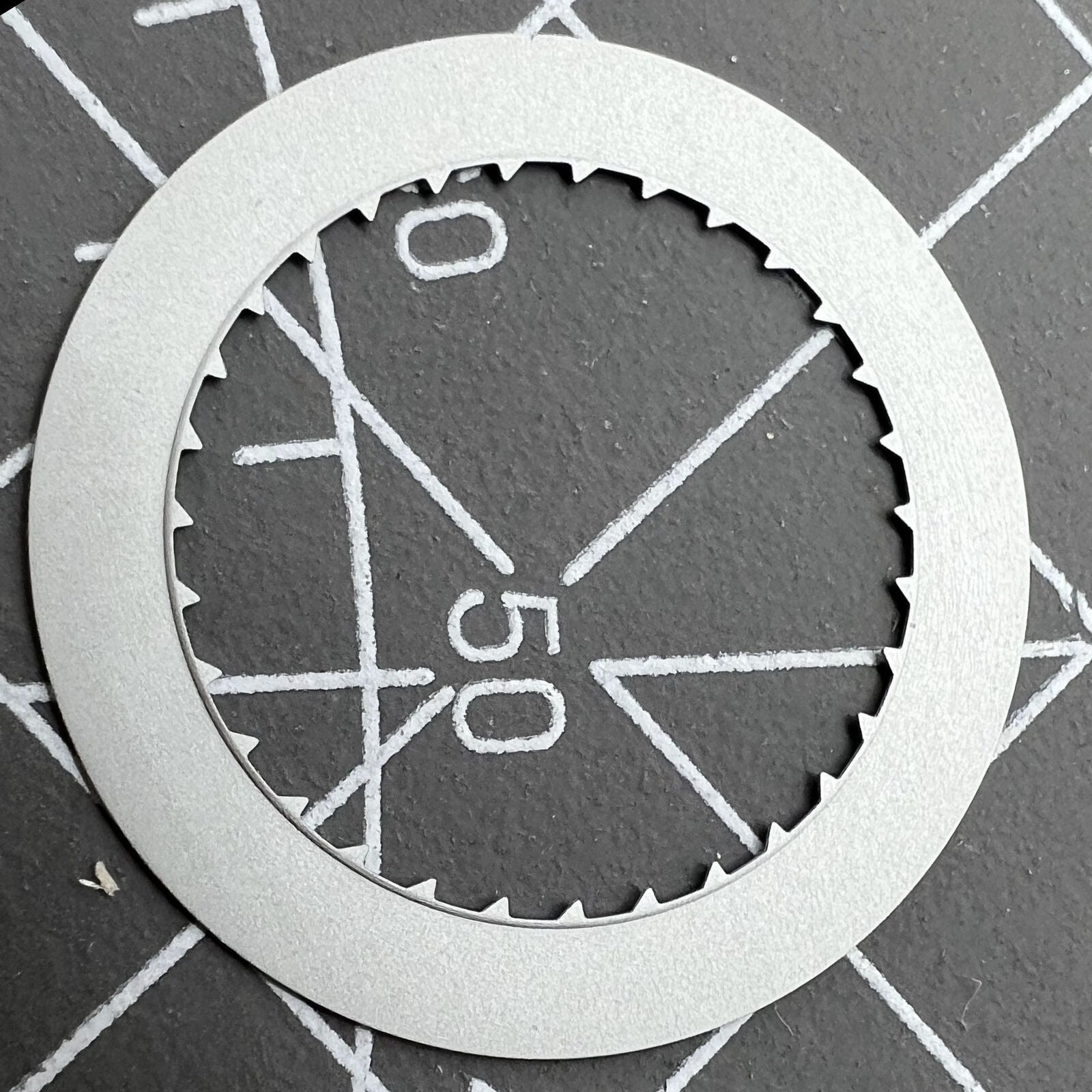 2 PIECES Japan Original Date Disk Wheel for Miyota 9015 Movement Date@6