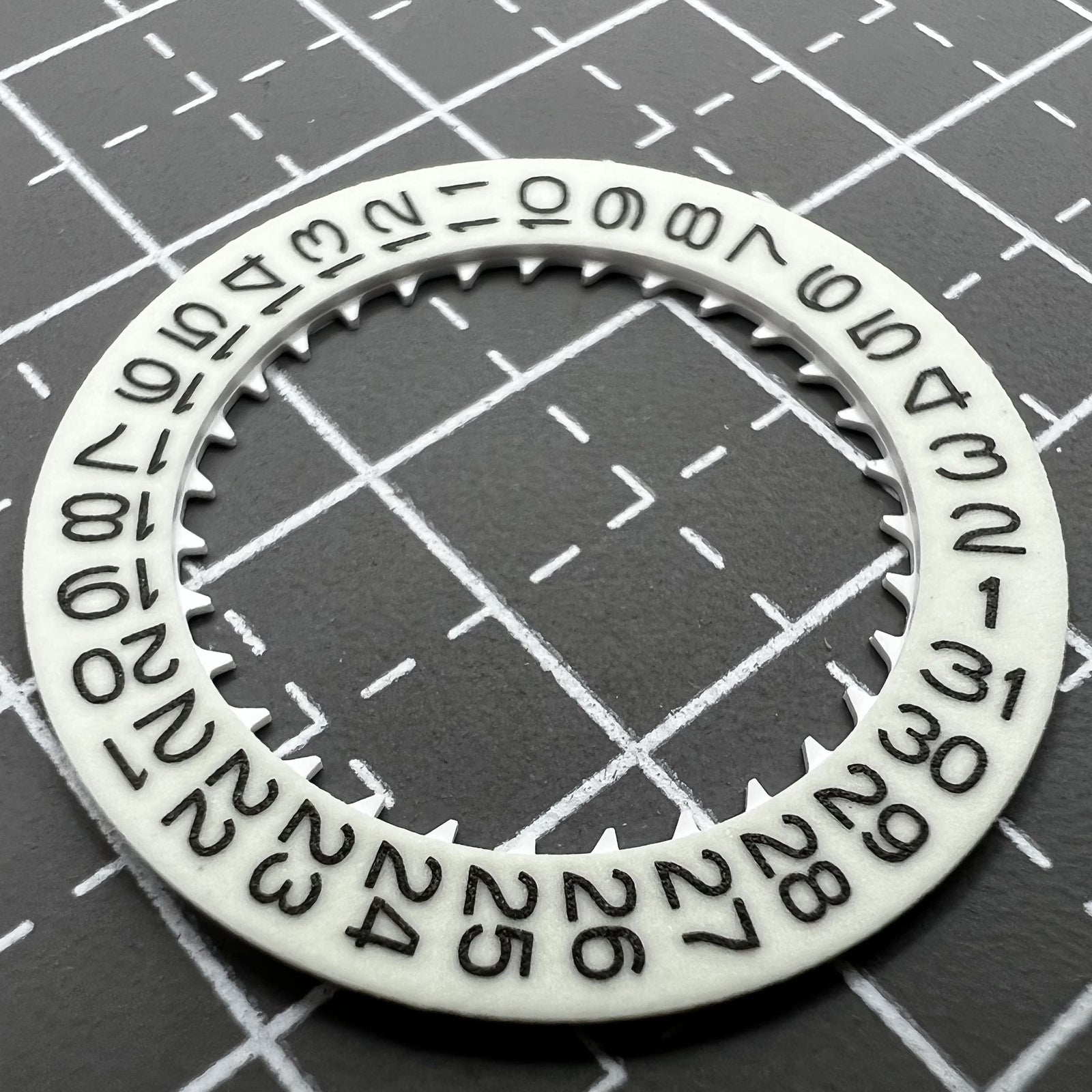 White Background Blue Luminous Numerals Disk Date Wheel for Miyota NH35 NH36