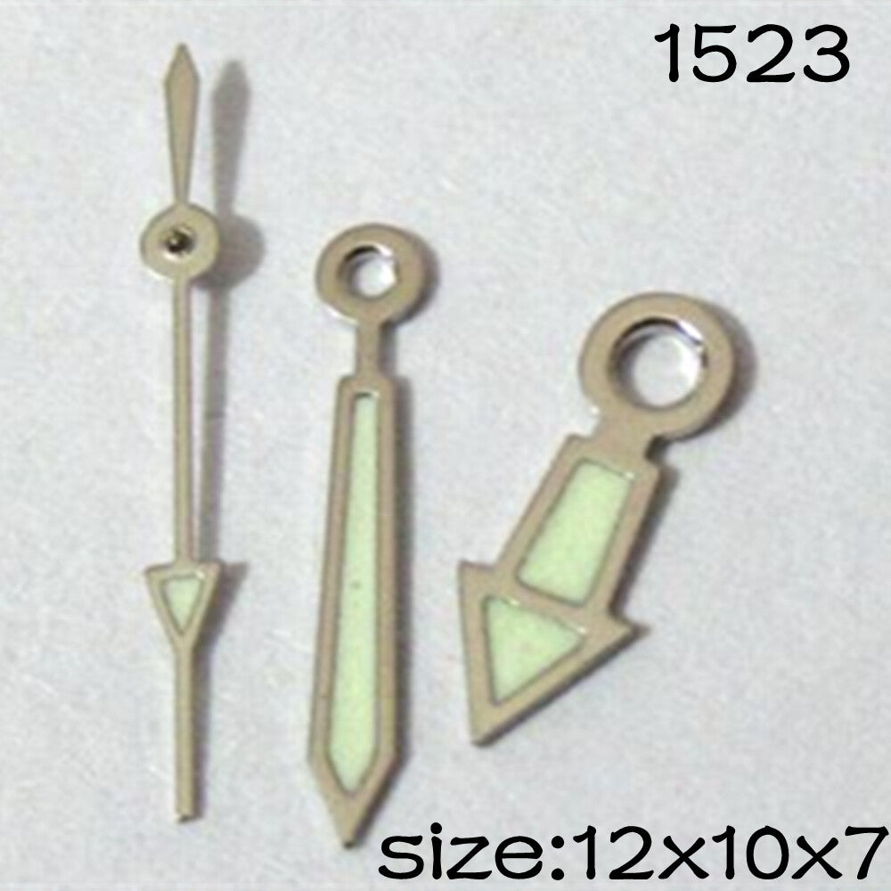2 Sets/Pack Luminous Silver Trim Watch Hands Set for Miyota 2035 Movement #1523