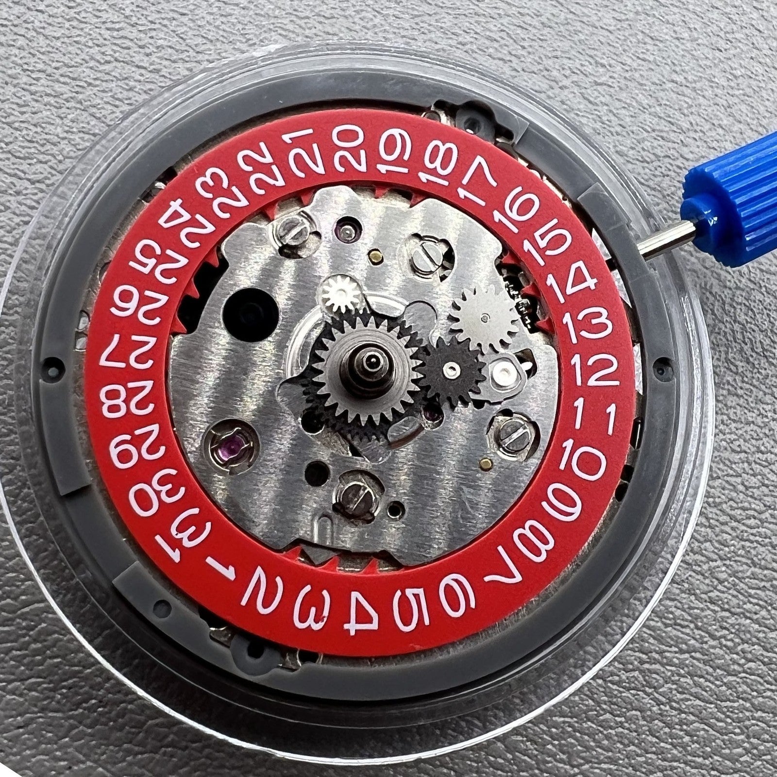 Seiko NH34 Automatic Mechanical GMT Movement Hacking Seconds Red Disk Wheel