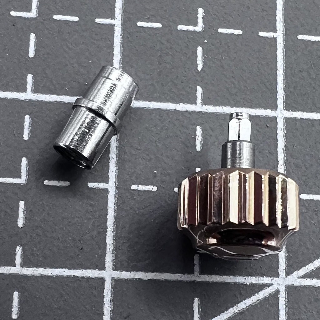 6.0mm Rose Golden Watch Crown with Tube for OMEGA Seamaster 300 Watch