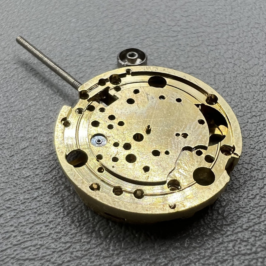 2 PIECES 17.2mm Hollow Golden Mechanical Movement Watch Practice/Cufflink Part