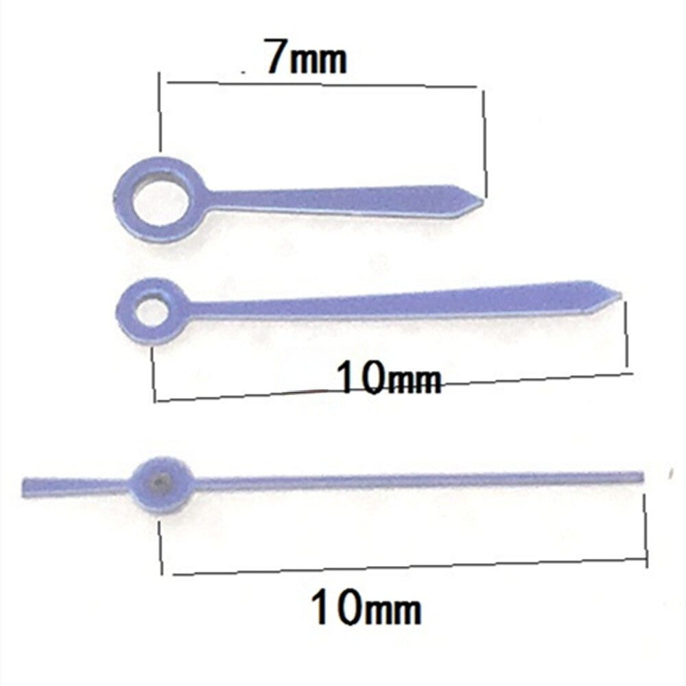 2 Sets/Pack 10mm Light Purple Arrow Shape Watch Hands Set for Ronda 763 Movement