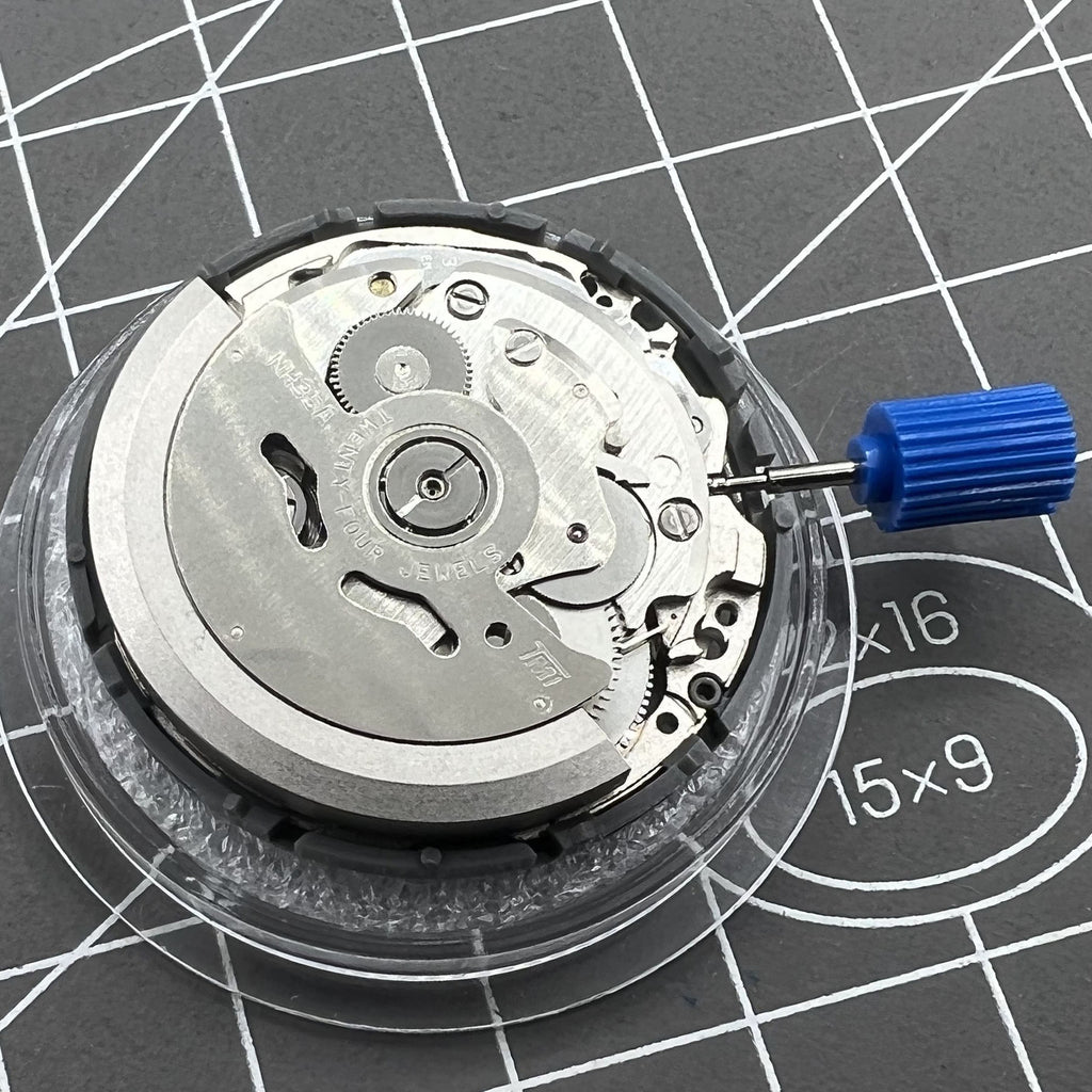 Black NH35 Self-winding Automatic Mechanical  Date At 6 Watch Movement