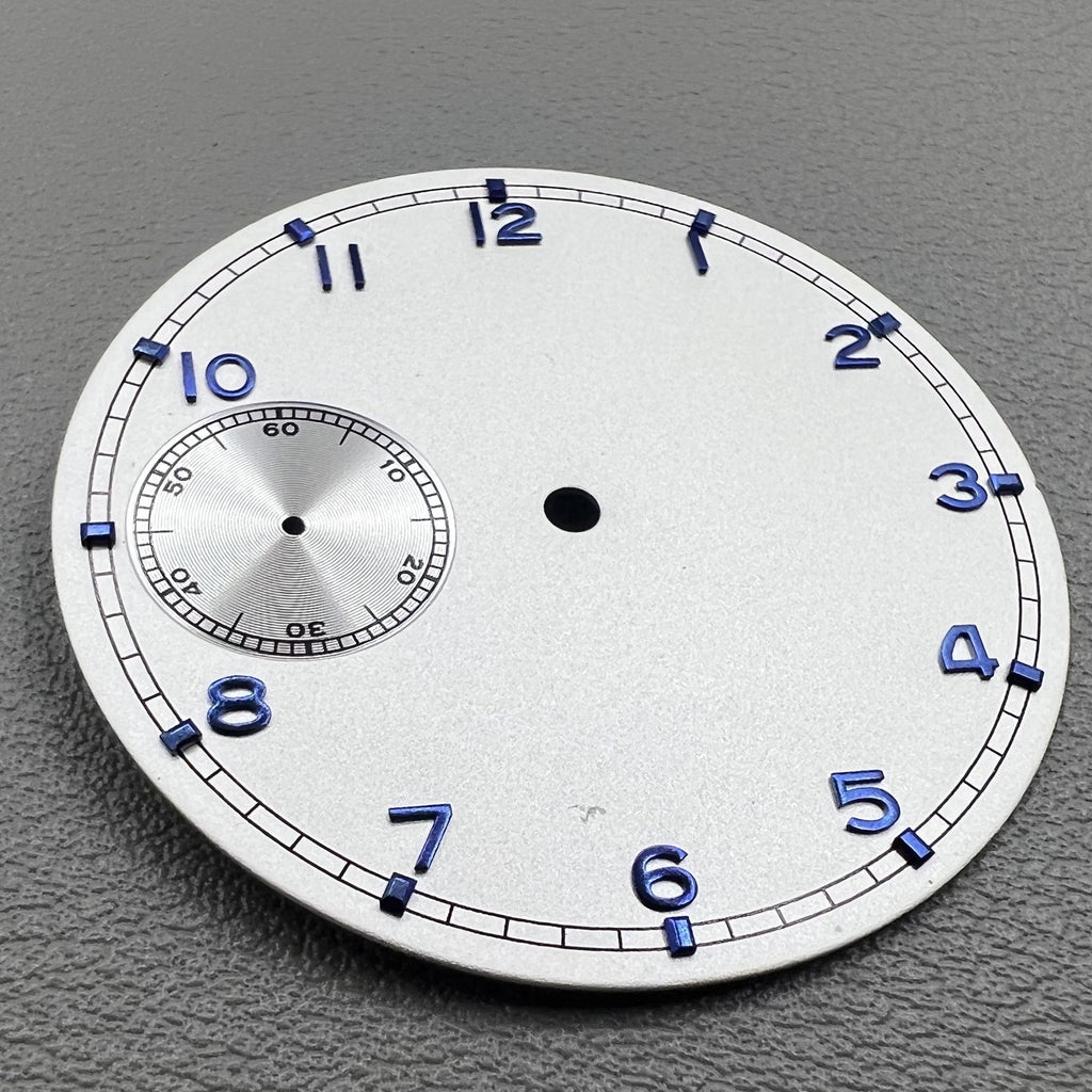 37mm Watch Dial White Pilot Suitable for ETA 6497 Movement No Logo BP08