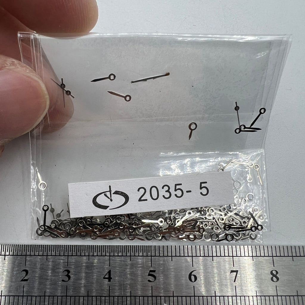 100 Sets 5mm Silver Second Hands Watch Hands for Miyota 2035 Quartz Movement