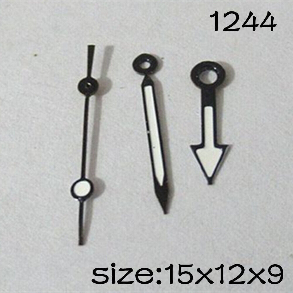 2 Sets/Pack NO.1244 Black Set of Watch Hands Set for Miyota 2035 Movement