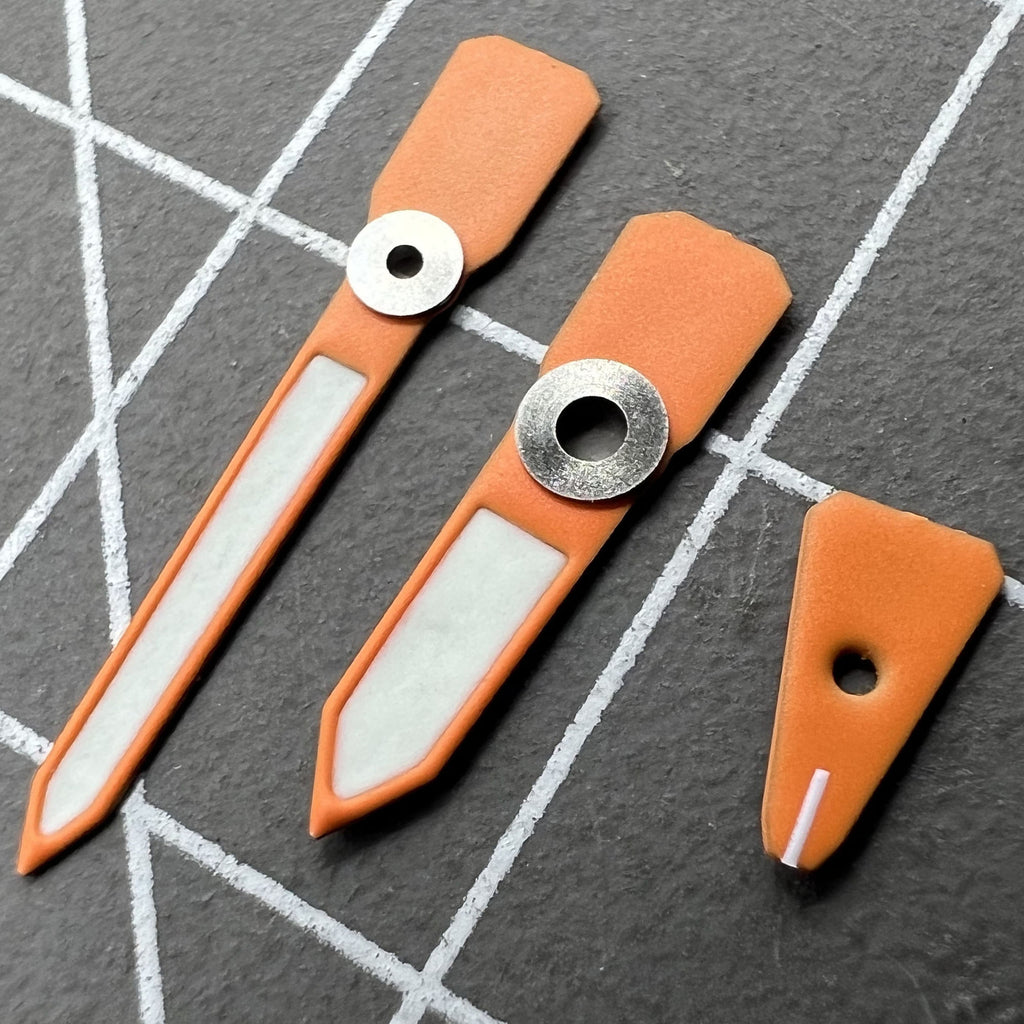 Orange Painted C3 Luminous Enamel Watch Hands for Casioak GA2100 GAB2110 Watch