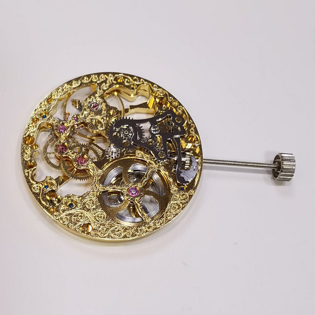 Seagull ST3600 Mechanical Golden Hollow Movement for ETA 6497 Second at 9