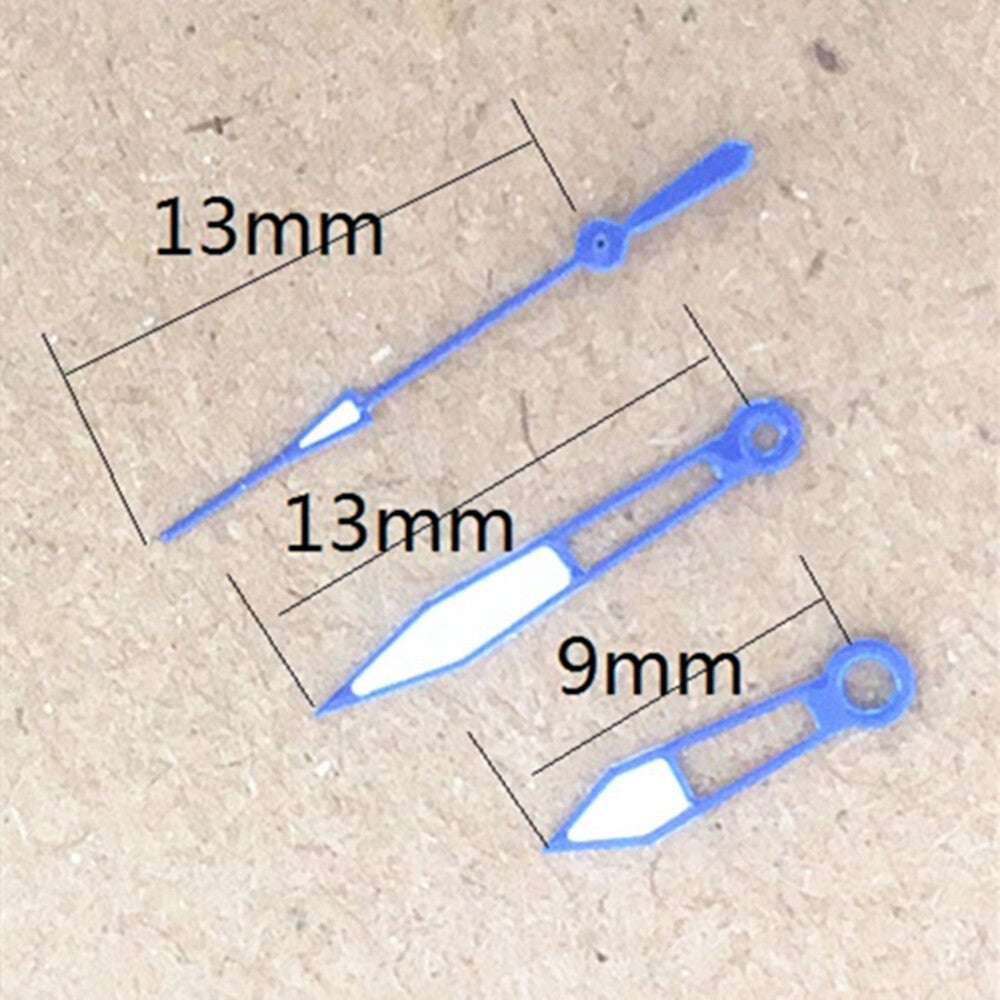 2 Sets/Pack Blue Trim Lume Watch Hands for Miyota 2035 Movement P1-H4-C106