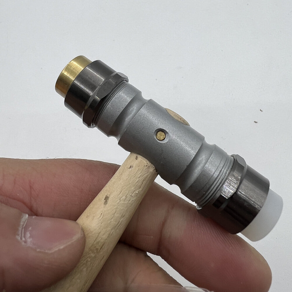 Bergeon 30417 Watchmaker Hammer With Replaceable Brass / Synthetic Ends