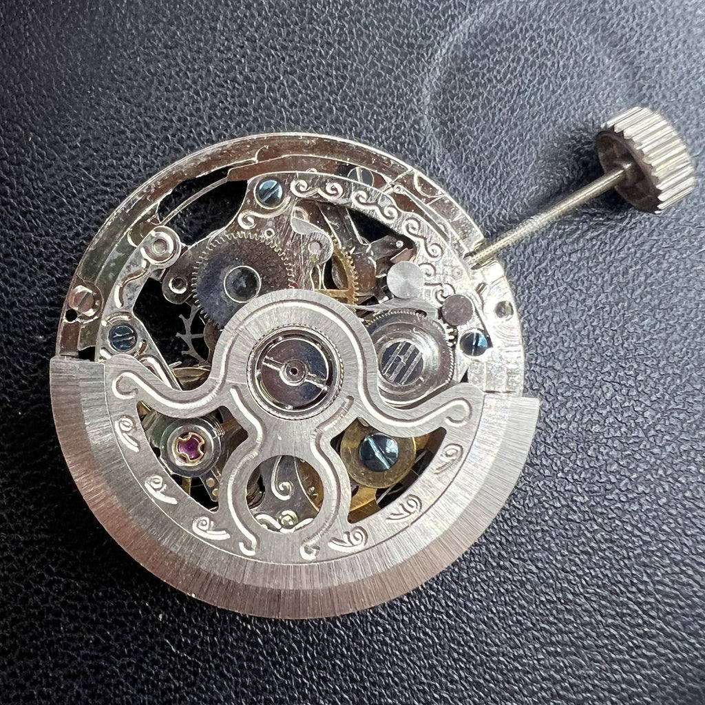 Hangzhou 2189 Hollow Automatic Mechanical Movement Silver Rotor 3 Hands