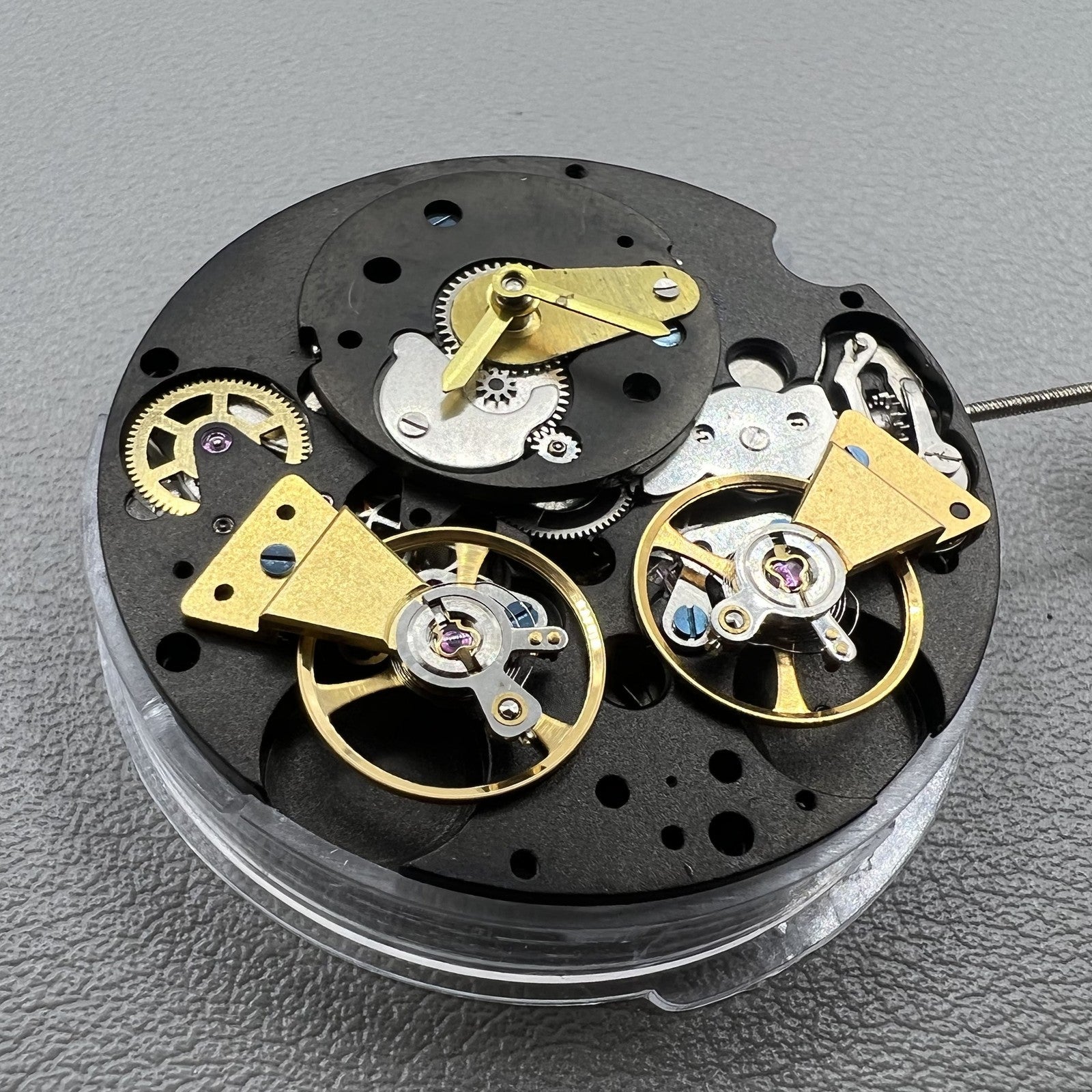 Black Multifunctional Automatic Mechanical Movement Double Flywheel