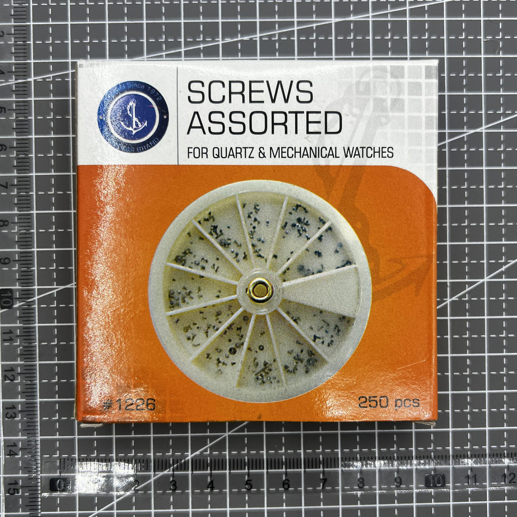 Stainless Steel Mini Watch Screws Assortment of 250pcs Screws