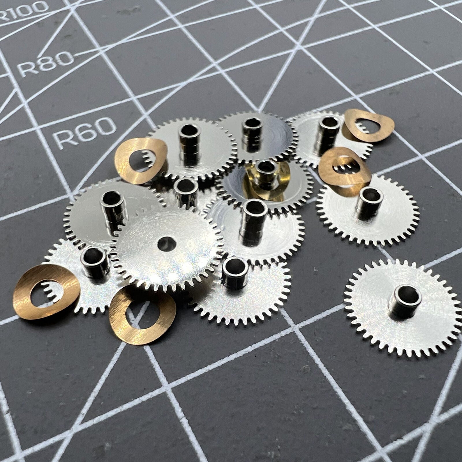 2 Sets/Pack Hour Wheel+Train Bridge Fit for Seagull ST3600 ETA6497 Movement
