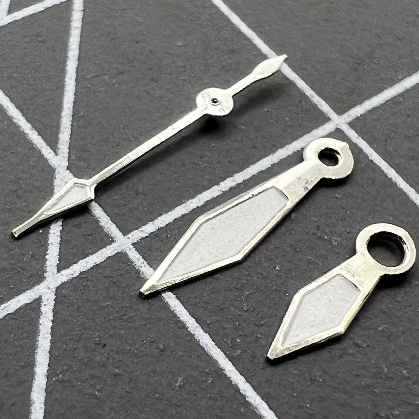 2 Sets/Pack Silver Lume Sets Watch Hands For Miyota 2035 Quartz Movement