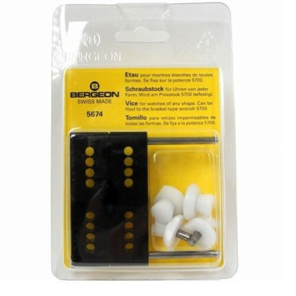 Bergeon 5674 Vise Jaws Holder Watch Case Vice for use with 5700-Z Repair Tool