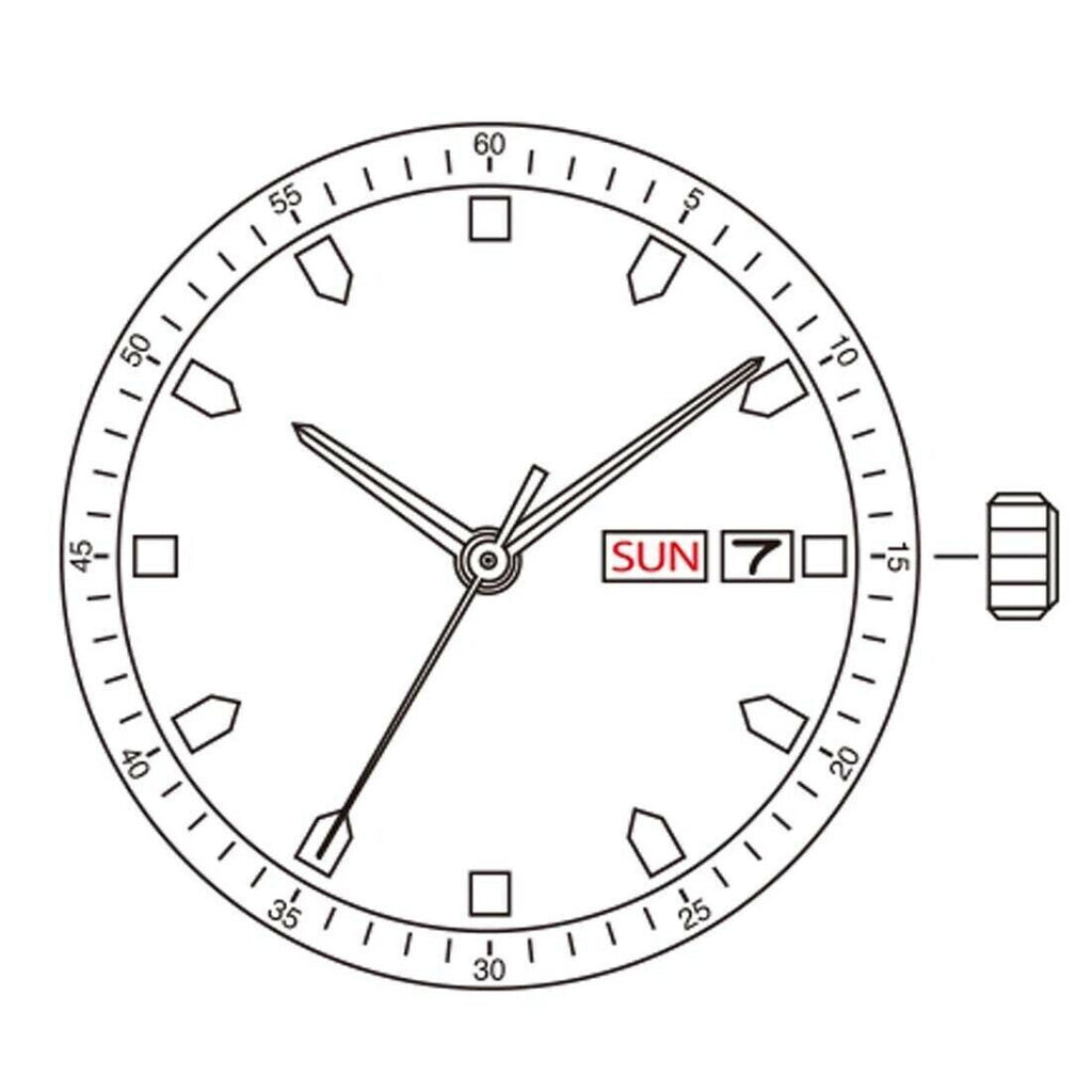 Miyota / Citizen 6T51 Silver Plated Japan Automatic Mechanical Movement