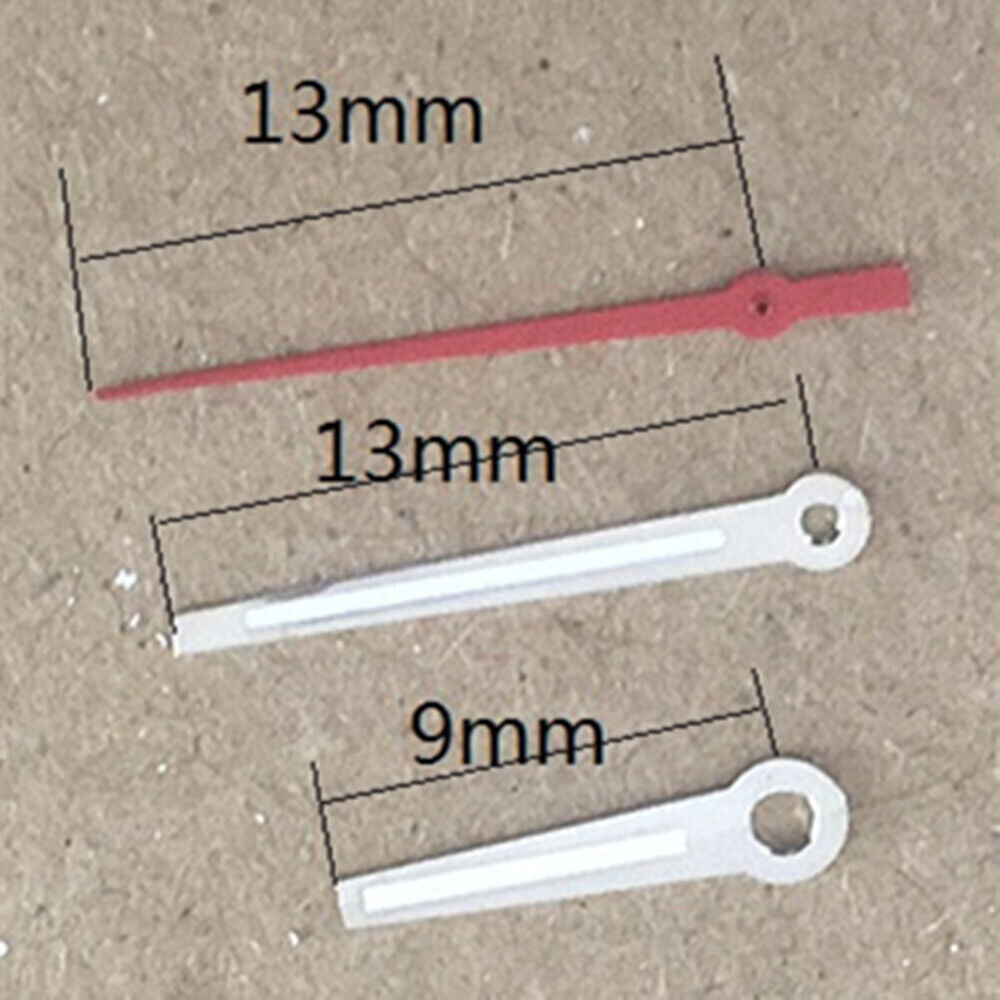 Silver Trim Lume Watch Hands for Miyota 2035 Watch Quartz Movement P1-H4-C120