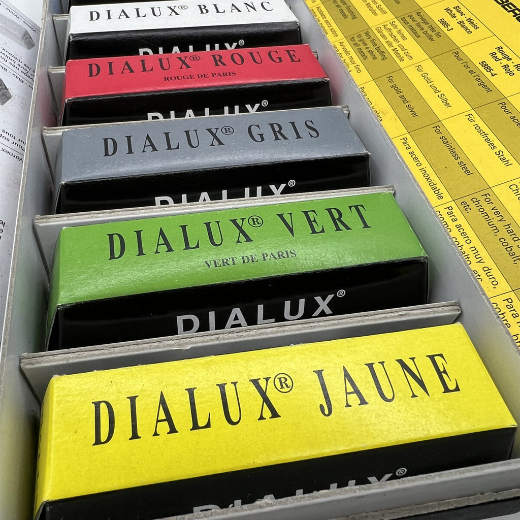 Bergeon 5885 DIALUX Rouge Polish Brossage Assortment of 7 Polishing Products