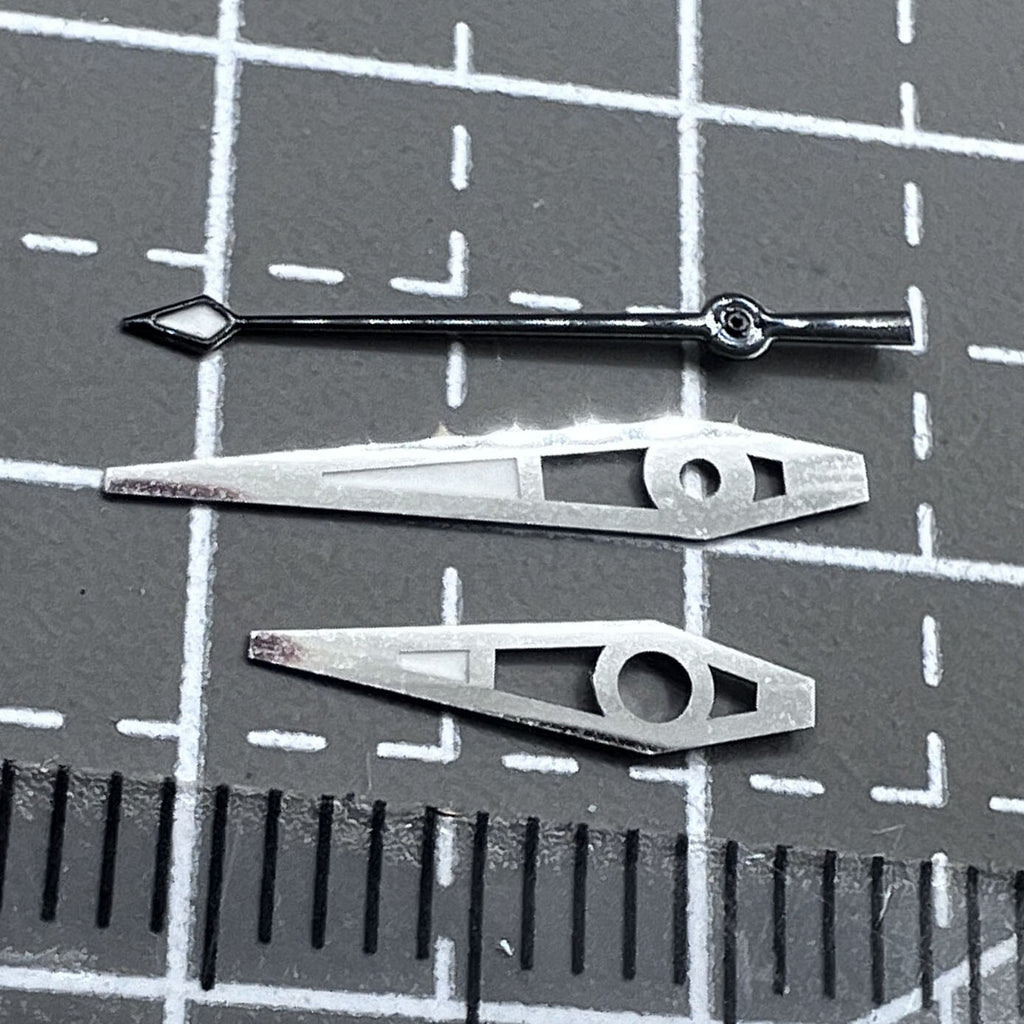 Lume Black Second Silver Trim Big Arrow Hands for Seiko NH35/36 NH38 NH72 NH70