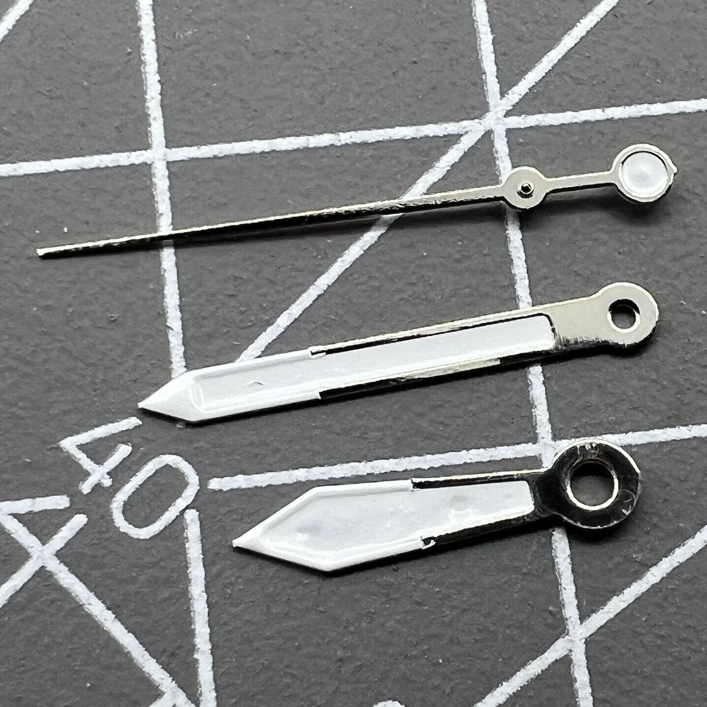 2 Sets/Pack White Trim New Watch Hands for Miyota 2035 Quartz Movement