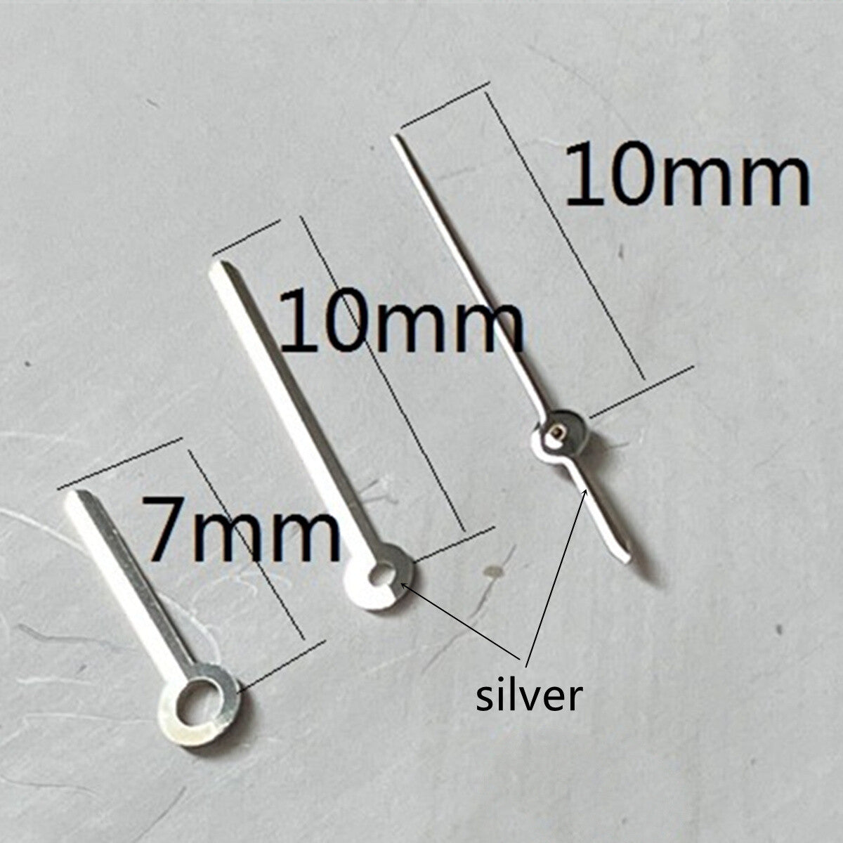 10mm Silver Trim Watch Hands for Miyota 2315 2035 2036 2115 2305 Movement