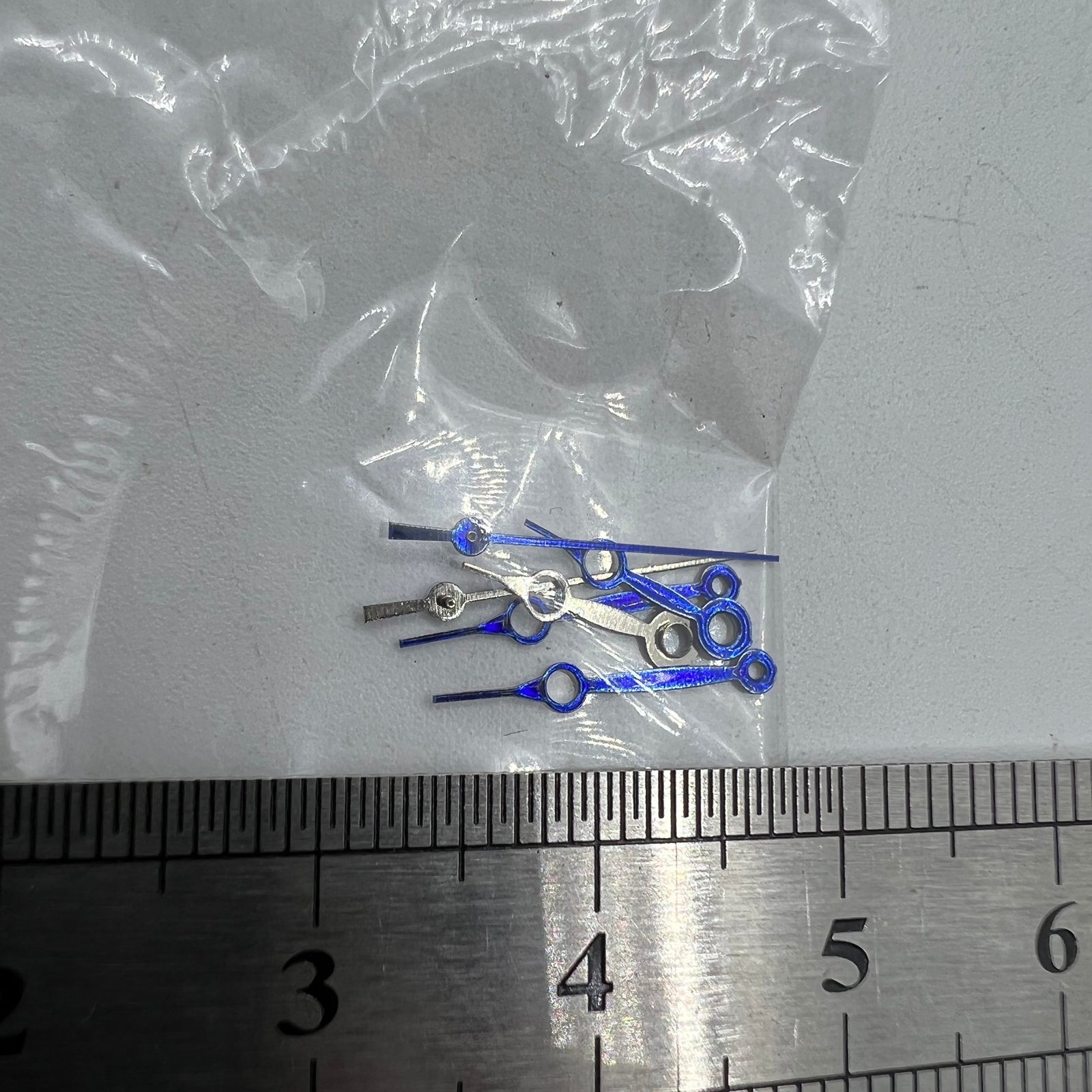 13mm Blue No Lume Point Hollow Watch Hands for Miyota 2035 Quartz Movement #6