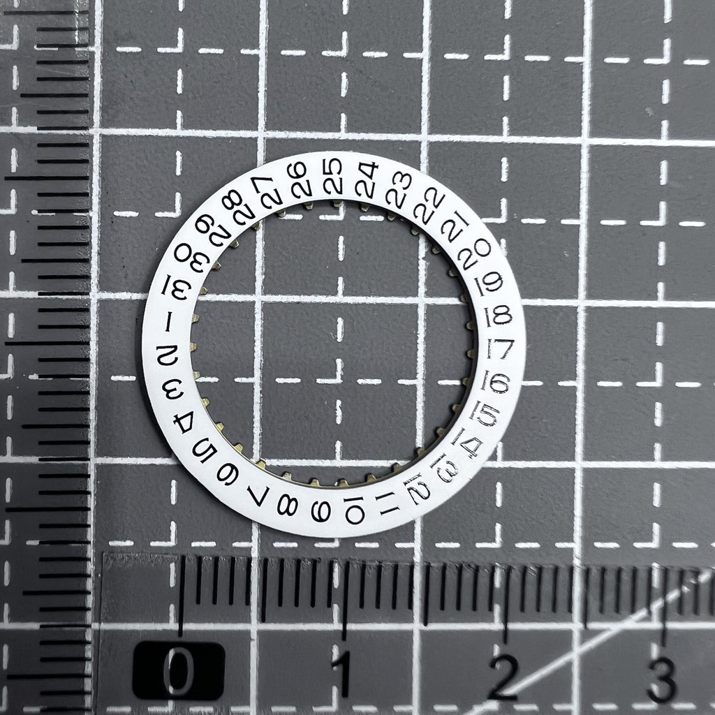 Black Font White Date Disk Wheel for Movement ETA2836 Date At 3