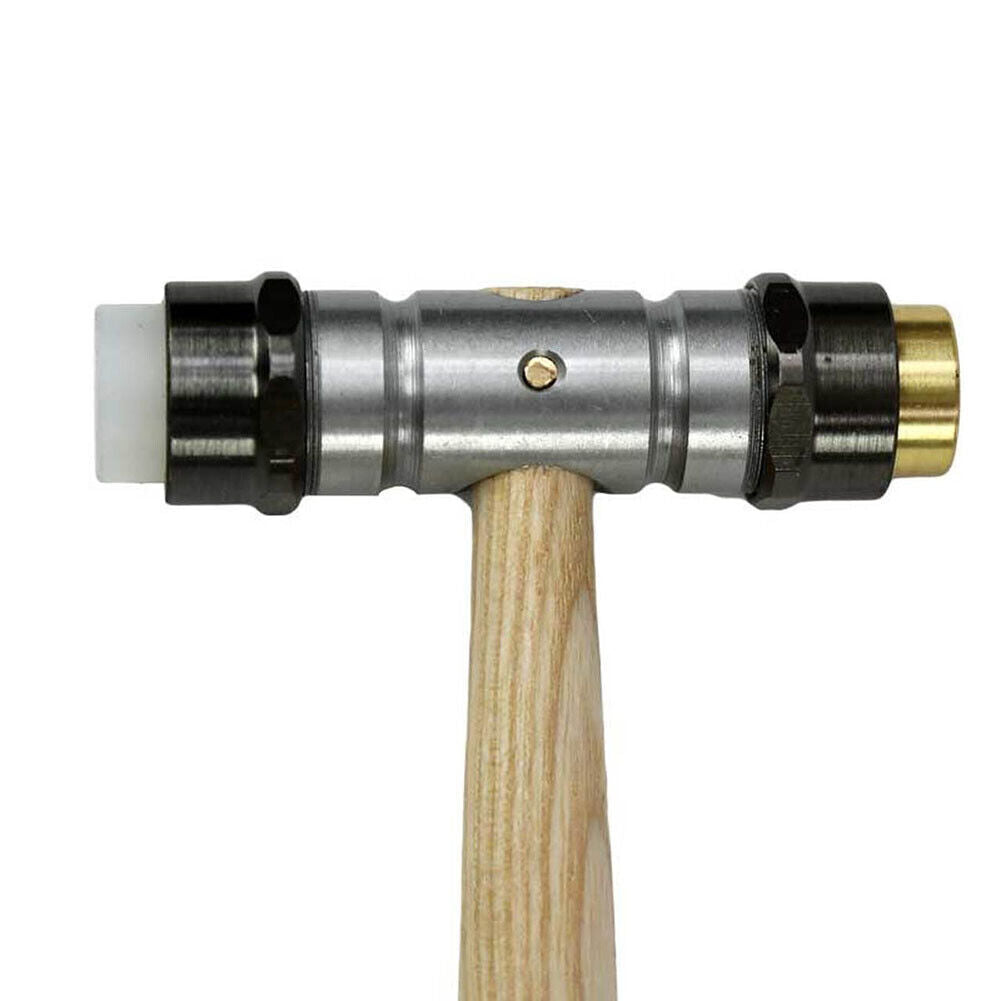 Bergeon 30417 Watchmaker Hammer With Replaceable Brass / Synthetic Ends