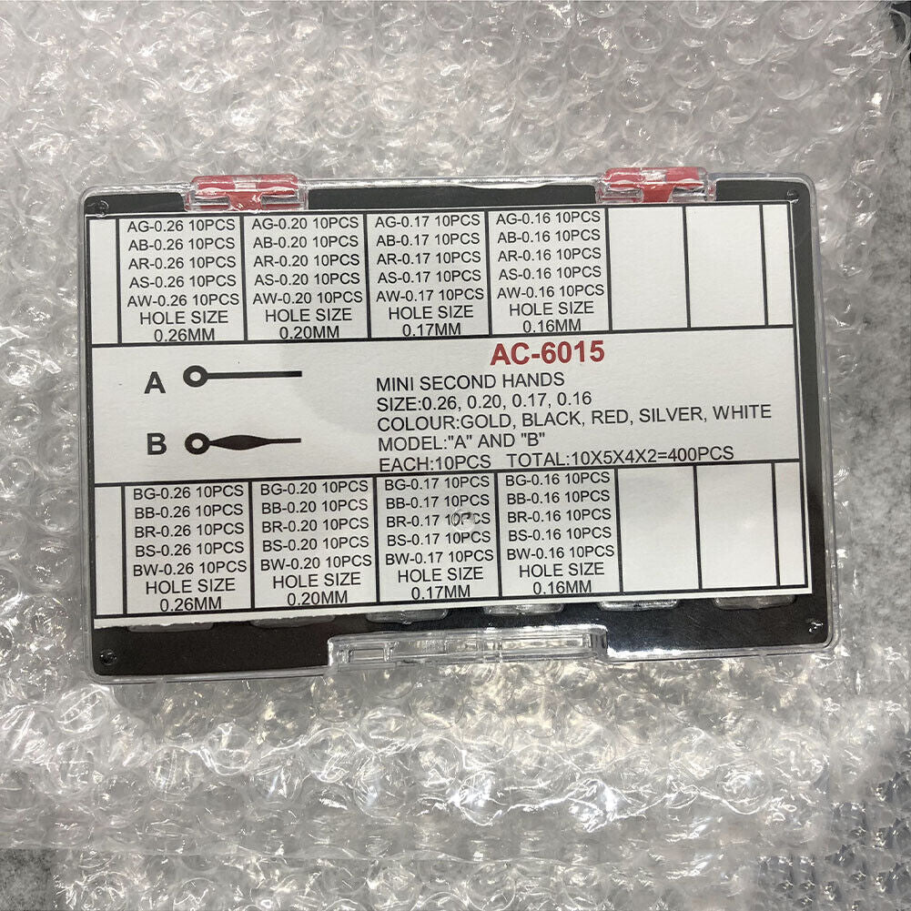 Watch MIni Second Hands 0.16mm~0.26mm Hole Size Mulit-Colors 2 Models 400PCS/Box