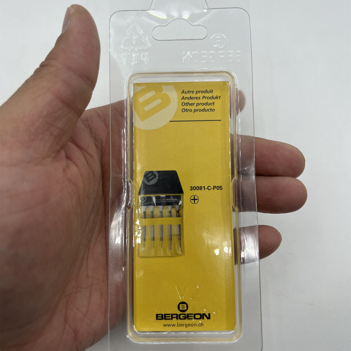Bergeon 30081-C-250 Screwdriver Phillips 2.50mm Ergonomic Screwdriver