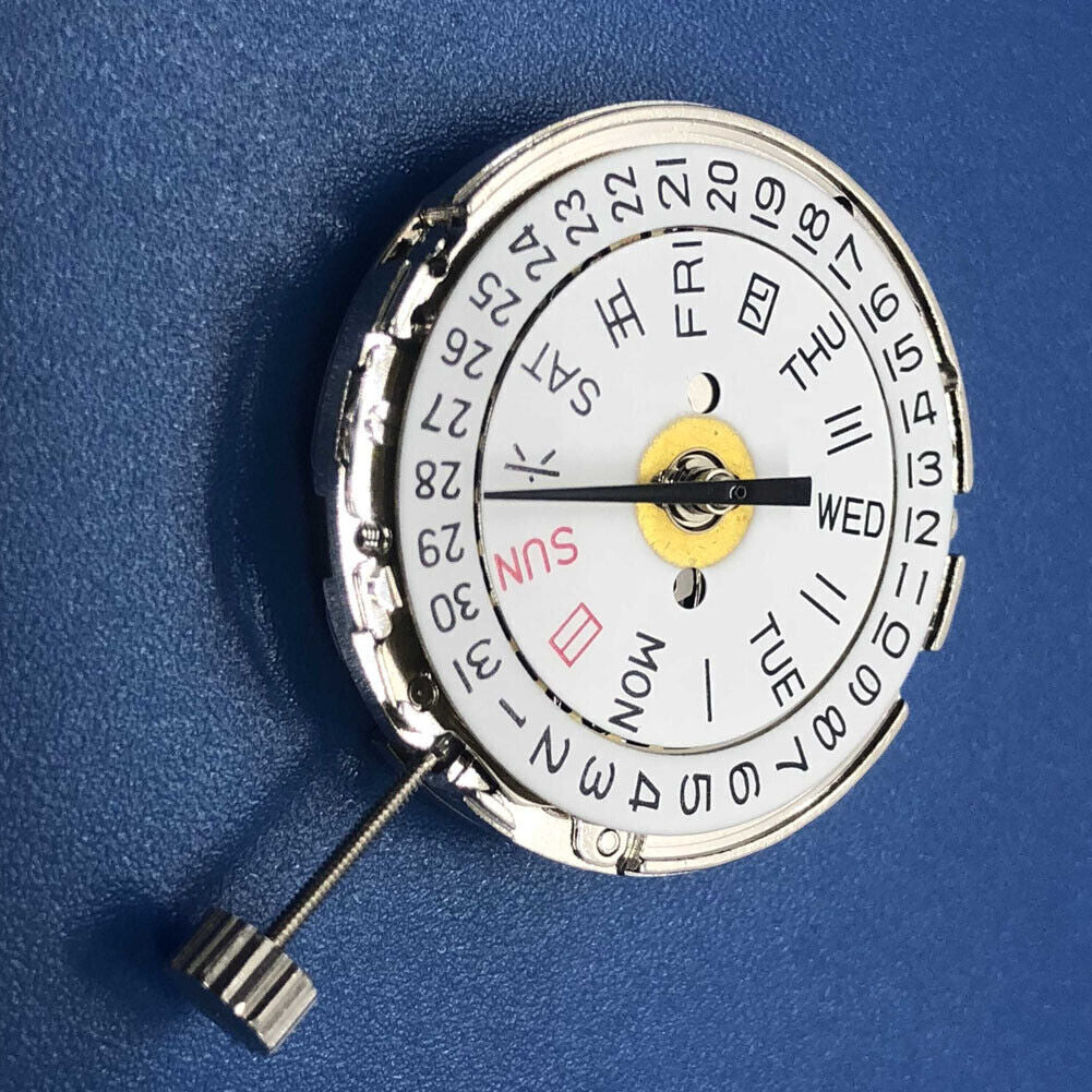 DG2813 Automatic Mechanical Movement Day Date Silver Tian Jing 2813