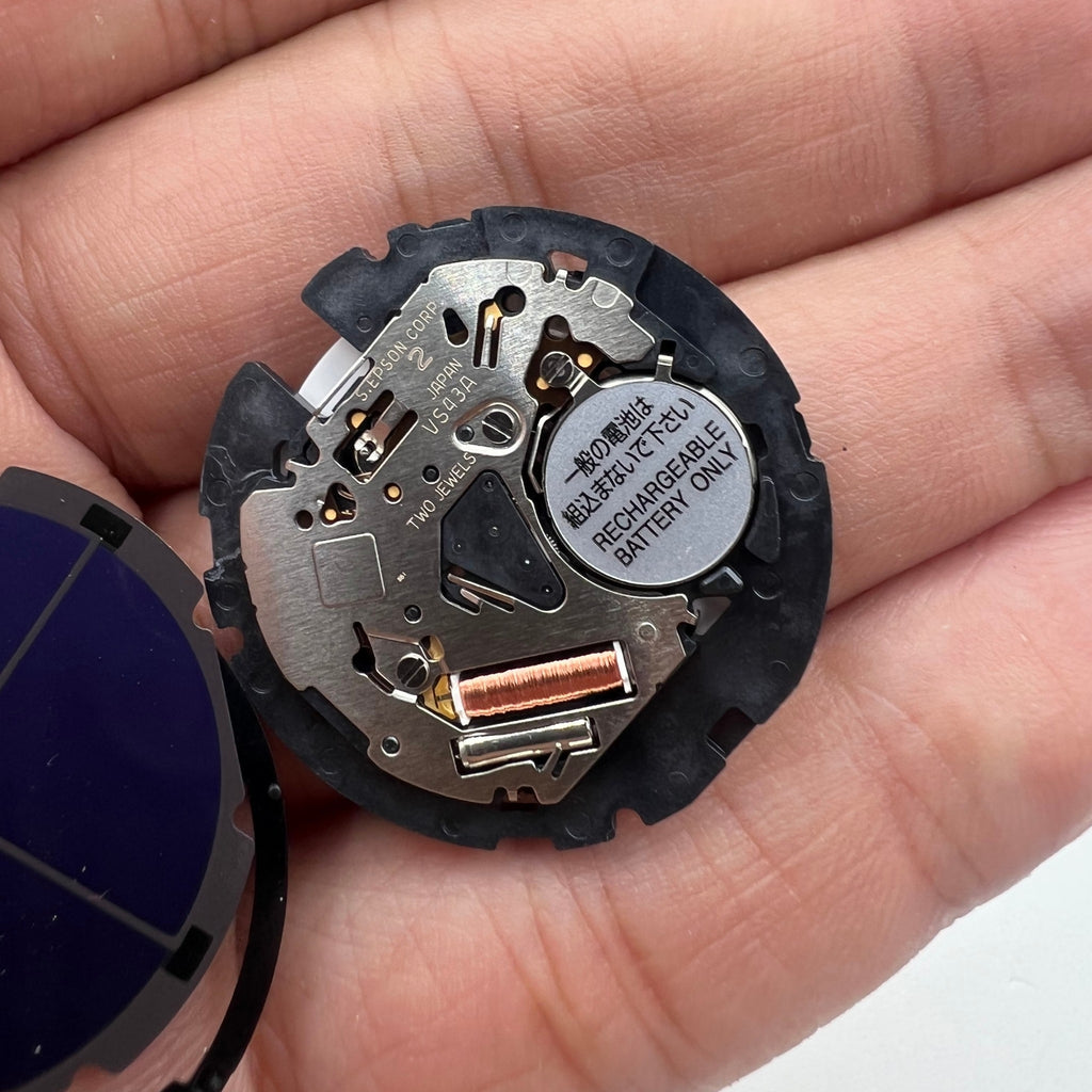 Japan Made Hattori Epson TMI VS43 VS43A Watch Quartz Movement Solar Power