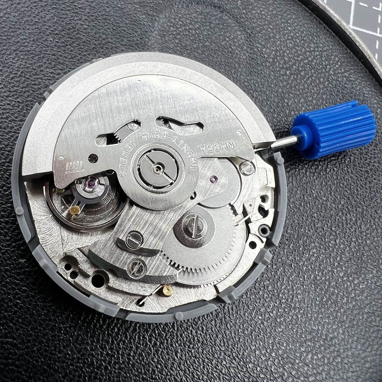 Seiko NH35 Automatic Mechanical Movement Black Date Dial Crown At 3.8