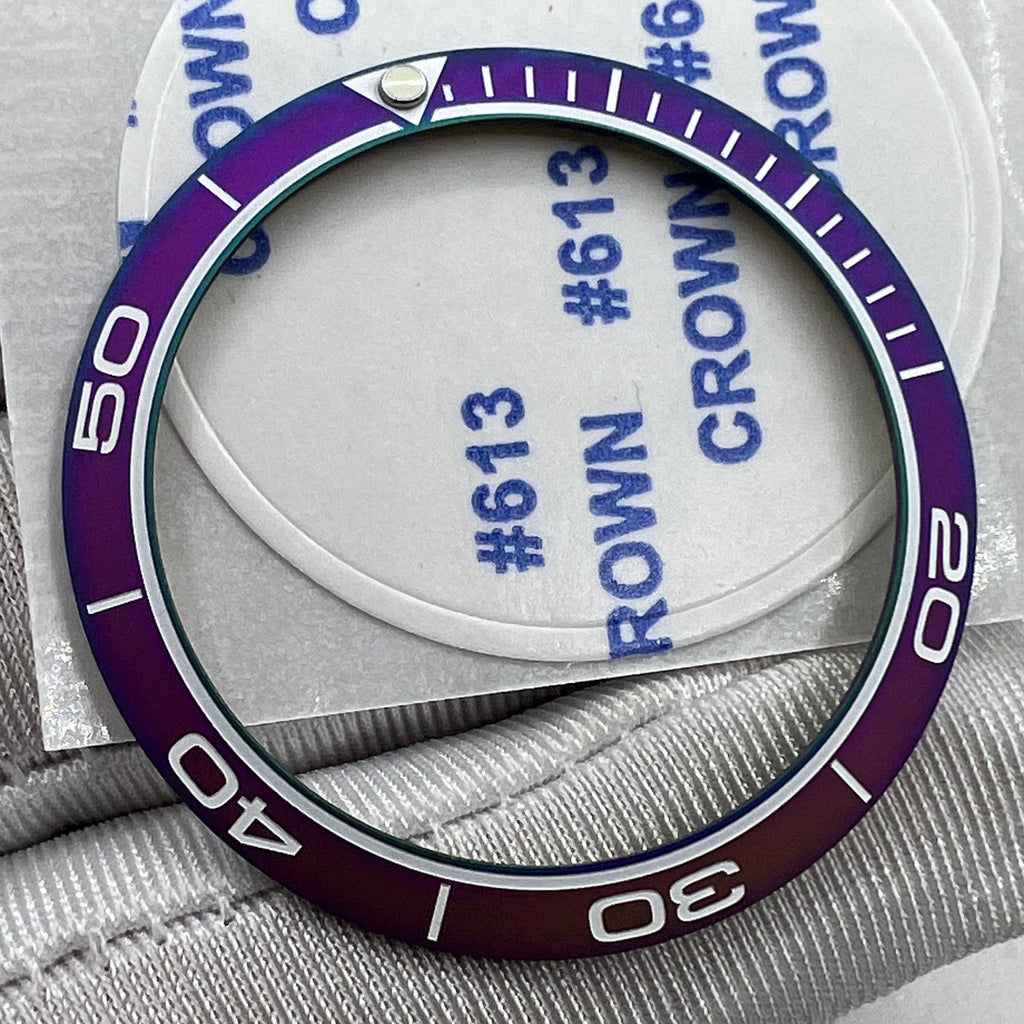38mm/30.5mm Watch Bezel Insert  Matte Rainbow Blue Golden Aluminium Watch Part