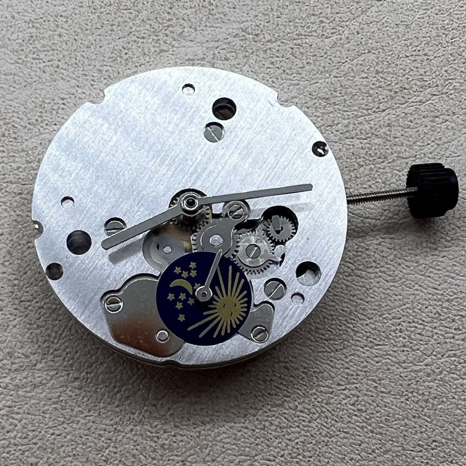 Modified Dandong 2824 Automatic Mechanical Movement Moon Phase At 6