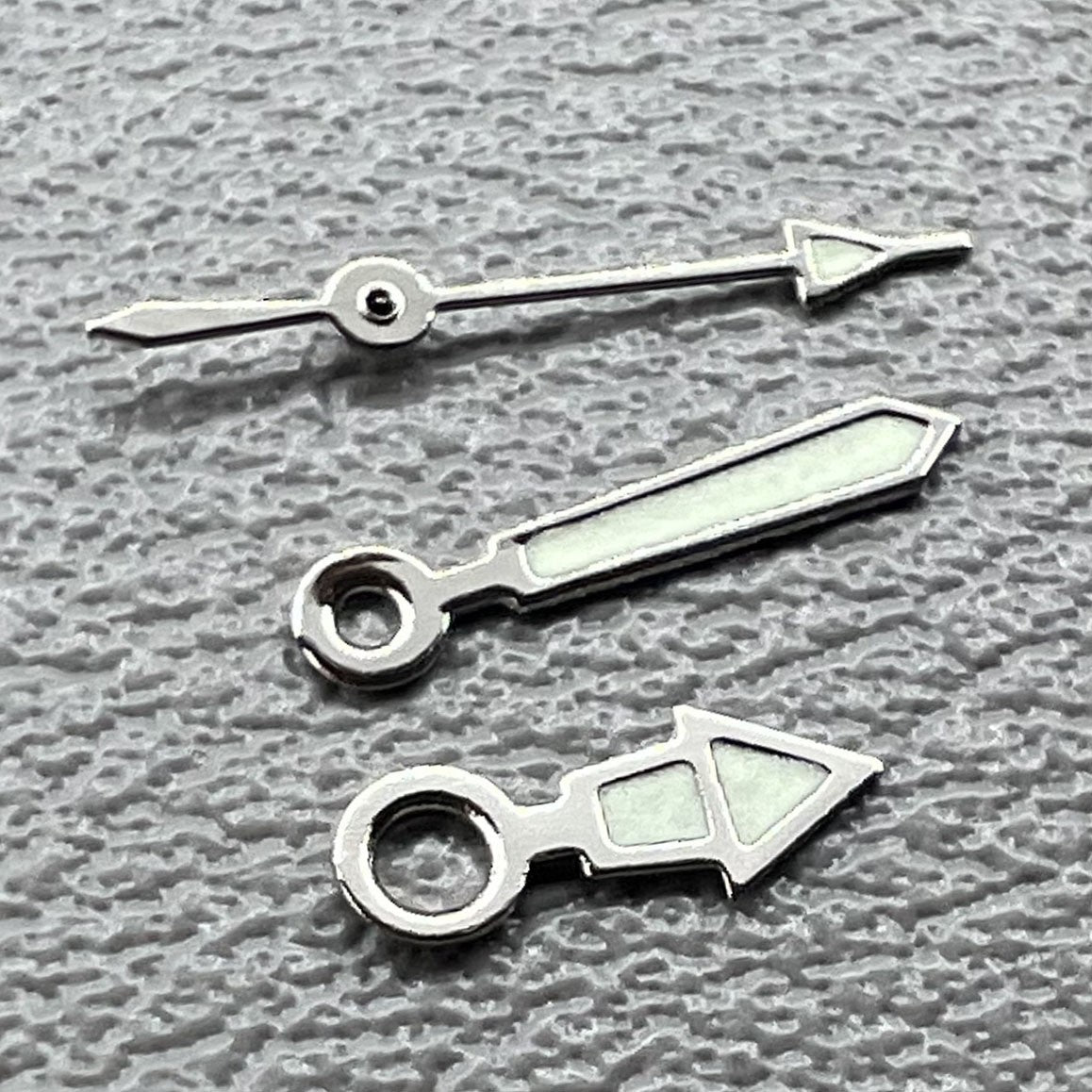 2 Sets/Pack Luminous Silver Trim Watch Hands Set for Miyota 2035 Movement #1523
