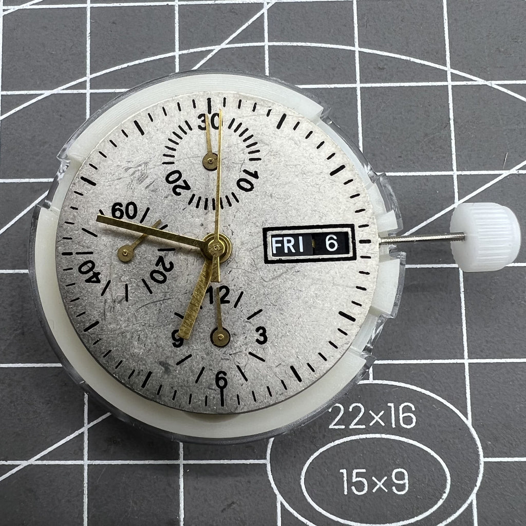 Shanghai 7750 Automatic Mechanical Movement Black Day Date Small Second@9