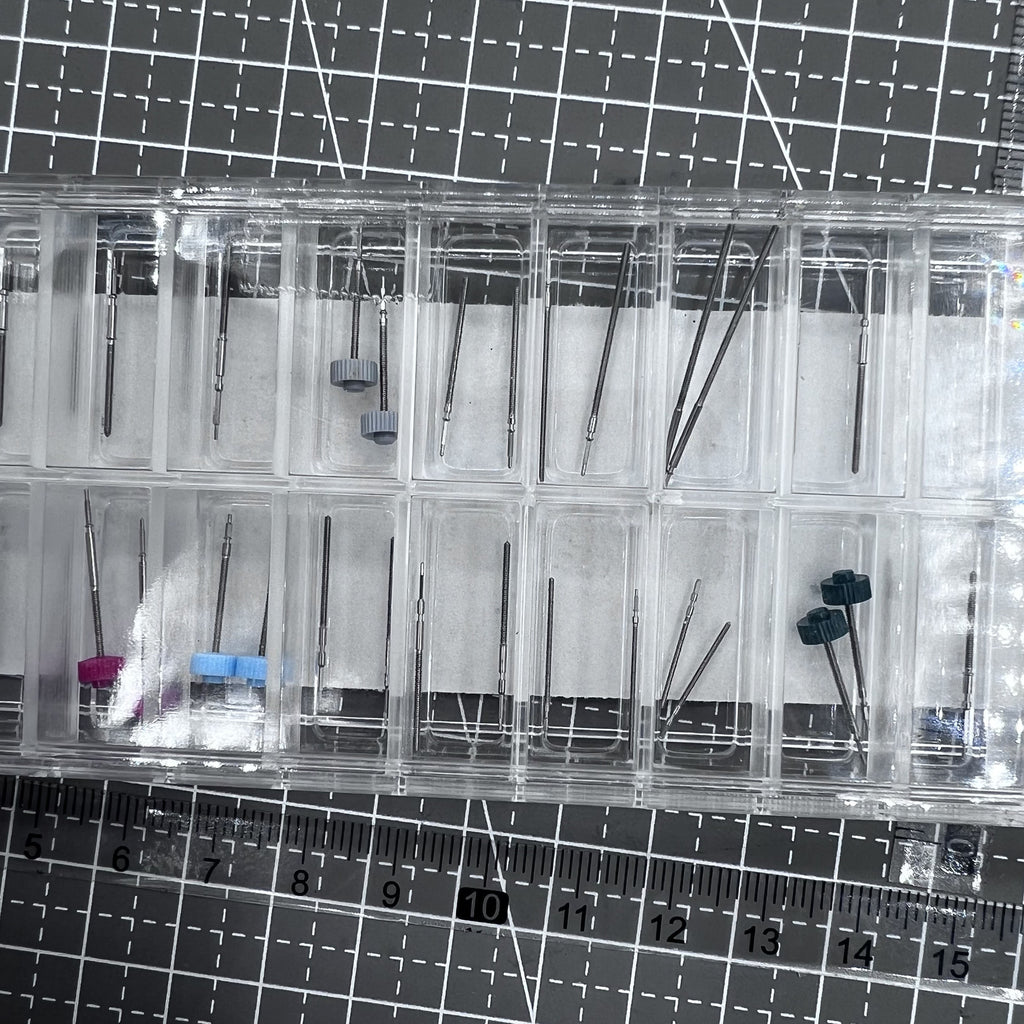 Assortment of 38 PIECES 19 Sizes Original Ronda Watch Stems AM-6063RDP